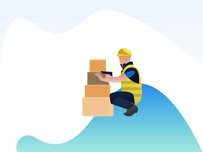 logistics app branding creative design illustration ui uiux