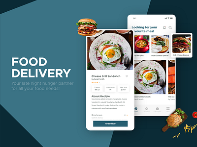 GrubHub like Food Delivery App app development delivery food food app food app ui food apps food delivery food delivery app food delivery application food delivery service food design food illustration food truck foodie grubhub mobile app design mobile ui recipe