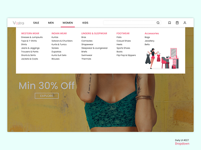 Daily UI 027 Dropdown categories daily ui 027 dailyui dropdown dropdown menu fashion website shopping website ui ui design ui inspiration ui ux website design
