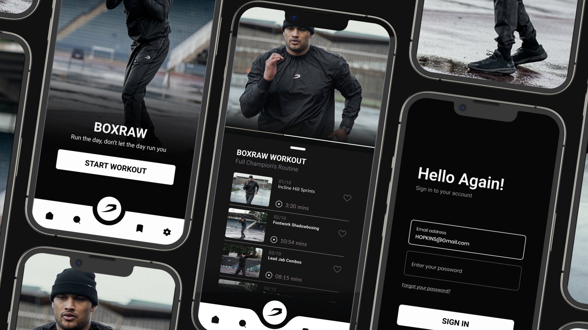 BOXRAW 🥊 Mockup animation boxing sports ui ux video