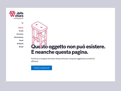 Della Chiara - Error 404 furniture illustration minimal typography ui webdesign