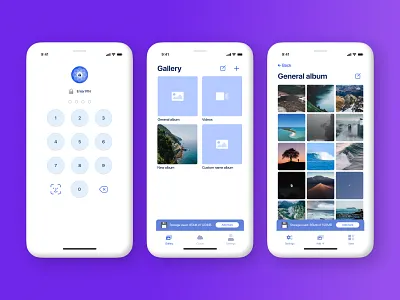 SecretFolder - iOS App Design figma figma design interface design ios app ios app design ios application m3lev12 mobile app mobile app design mobile app development mobile application mobile apps mobile ui secretgallery uiux ux ux design