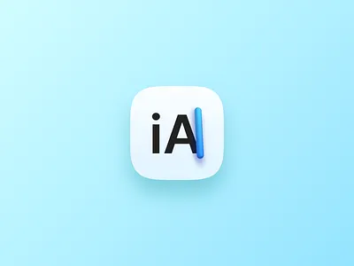iA Writer—macOS Icon Pack 3d app branding download iawriter icon icons mac macos pack