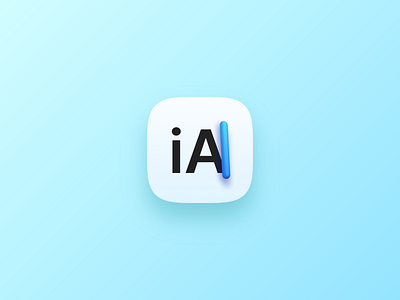 iA Writer—macOS Icon Pack 3d app branding download iawriter icon icons mac macos pack