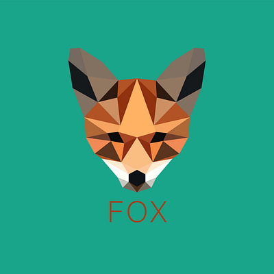 Fox Low poly abstract amateur animal beginner fox illustrator logo low poly renard