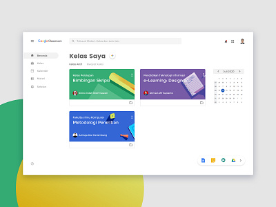 Google Classroom Redesign classroom design education ui webdesign