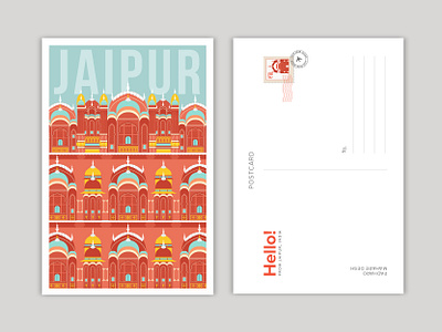 Hawa Mahal - Jaipur adobeillustrator digital illustration flat illustration hawa mahal illustration illustration art illustration design illustrator jaipr illustration jaipur jaipur art travel illustration vector art