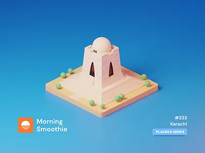 Karachi 3d 3d animation 3d art animated animation blender blender3d city diorama illustration isometric isometric design isometric illustration karachi low poly pakistan pakistani tomb