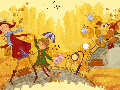 Autumn book children children book illustration illustrator typography