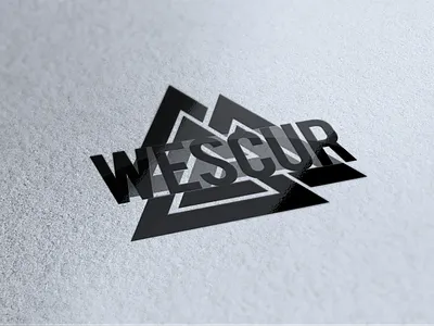 Wescur Logo branding design label logo logotype movie music