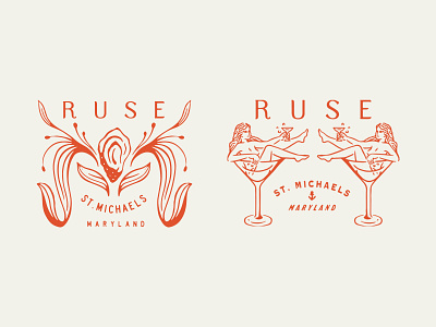Ruse - Restaurant branding design graphic graphicdesign illustration lettering logo restaurant typography vector vintagelogo