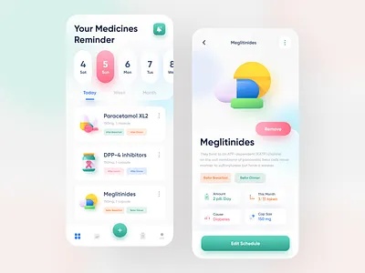 Medicine Reminder Mobile App 2020 trend android app design app design app ui doctor app health health app health care imran ios app design medical app medicine medicine app minimal product design reminder app todo app trendy uiux user experience
