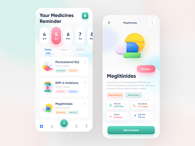 Medicine Reminder Mobile App 2020 trend android app design app design app ui doctor app health health app health care imran ios app design medical app medicine medicine app minimal product design reminder app todo app trendy uiux user experience