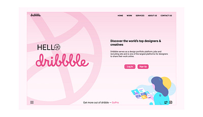 DAILY UI#003 dailyui design digital dribbble dribble gopro landing design landing page pink