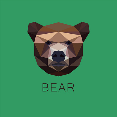 Bear Low poly abstract amateur animal bear beginner design illustration illustration art illustrator logo logodesign logotype low poly low poly low polygon lowpoly lowpolyart ours wild wildlife