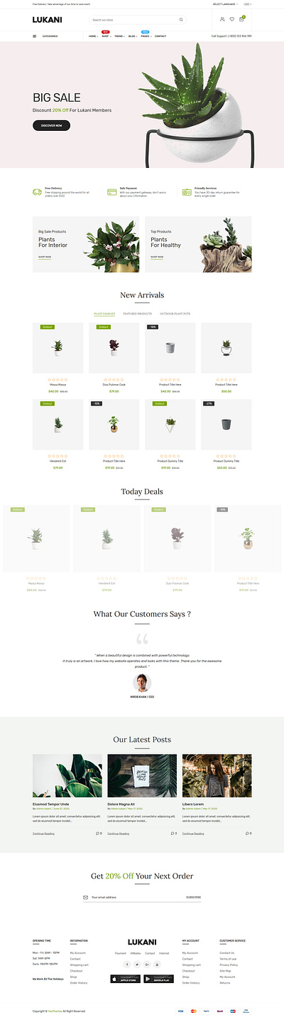 Lukani - Plant And Flower Shop Shopify Theme clean corona dropshipping shopify ecommerce flower garden garden shop modern nursery oberlo plant nursery plant shop plant store responsive shopify store shopping tree