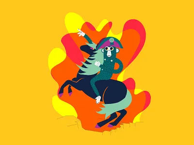 Napoleon Monkeyfarts artist design digital illustration digital painting digitalart france illustration illustrator monkey napoleon procreate