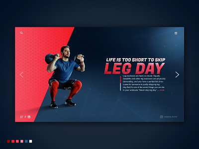 Fitness UI Design Concept banner branding illustration logo logo design logodesign typography ui uidesign ux uxdesign website design