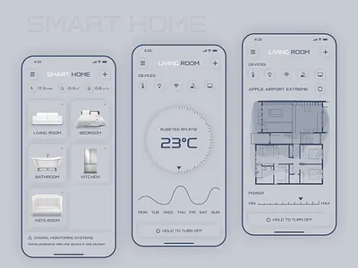 Smart Home App android android app app app design control controller design designs devices home ios ios app smart smarthome ui ui deisgn ux