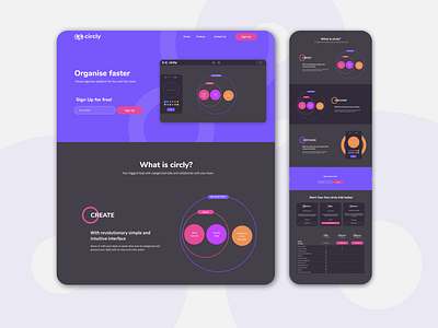 CIRCLY webapp UI app brand circle organiser ui ui ux webapp webapplication website