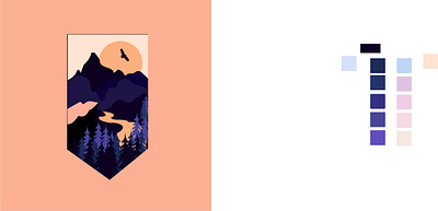 blue landscape adobe blue creative design illustrator landscape