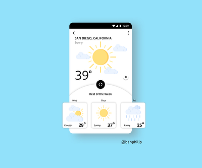 Weather dailyui minimal simple ui ui design ux weather