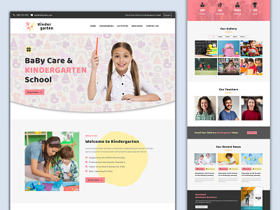 Kindergarten Landing Page business landing page charity landing page education kindergarten landing page landing page concept landing pages marketing landing page nursery online education pennyblack pennyblack templates play school primary school responsive school uidesign