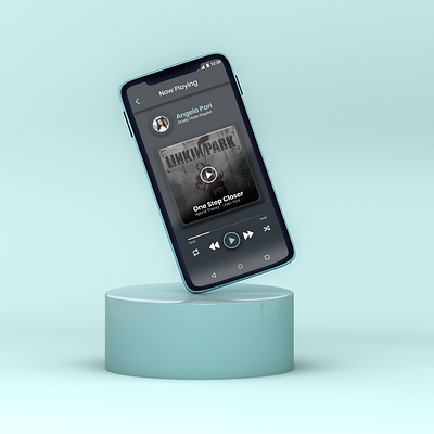 Music App Interface Design app art design linkin park music music app music player typography ui ux