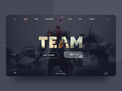 Theme Game UI Concept | UI concept dark theme dark ui game design likeforlike theme themeforest ui ux web website