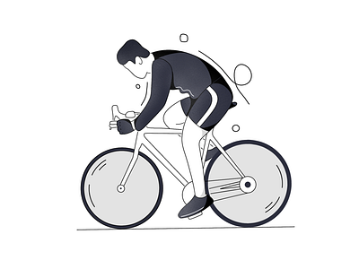 Cycle away design illustration line line art line artwork minimal onboarding onboarding screen onboarding ui vector