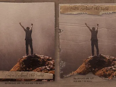 2 FREE Cardboard Photo Mockups cardboard free free graphics free mockup free template freebie grunge paper paper photo effect photo mockup photoshop vintage