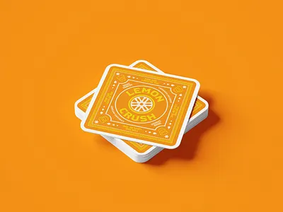 Lemon Crush Coaster for S*Shots branding cannabis graphic illustration lockup logo thc typography