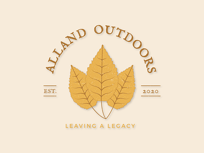 Alland Outdoors Logo branding design logo