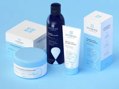 Hysens - No.1 branding cinema4d cosmetics graphic design packaging packaging design pharma rendering