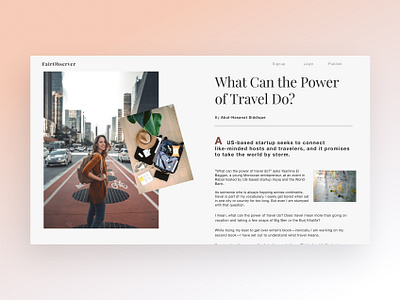 Travel Blog 2 blog design minimal travel type typography ui ux web website