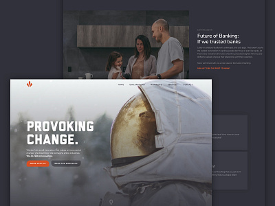 Landing Page astronaut clean dark dark ui hero innovation landing landing page simple