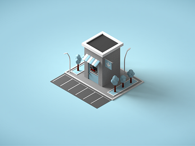 NorCal Cannabis - Retail 3d c4d cannabis illustration isometric lowpoly