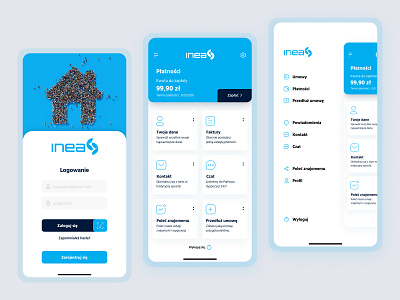 INEA concept app app app design inea mobile app mobile ui poland ui ux