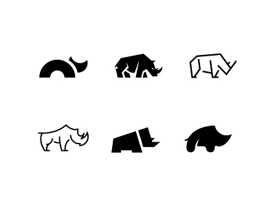 My Rhino design icon icon set icons line logo vector