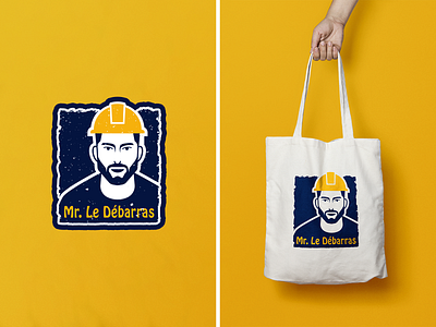 Mr. le Débarras blue brand design brand identity branding branding design design hat icon illustration illustrator logo logodesign logomark man typography vector yellow