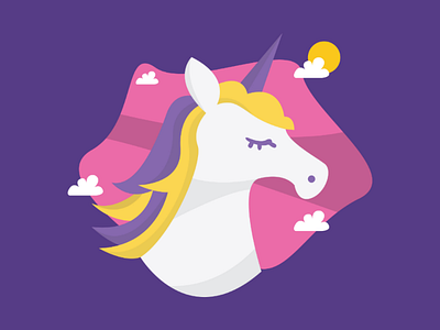 Unicorn art child colorfull design fantasy flat happy horse illustration imagination kids little mythology pony unicorn vector
