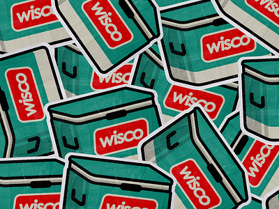 Wisco Cooler design illustration retro sticker design stickers type typography vector