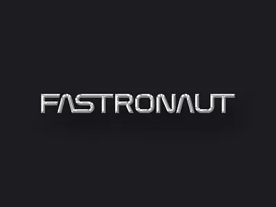 FASTRONAUT 80s branding chrome design lettering logo metallic nasa outrun photoshop retro space typography