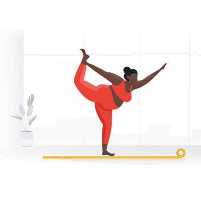 Home yoga creative design fitness health healthy illustration quarentine yoga