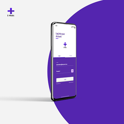 Login For E-Medic health login medical ui ux