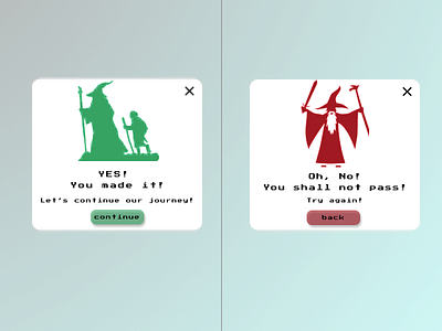 Daily UI #11 dailyui dailyuichallenge design error flash message gandalf geek success ui user interface