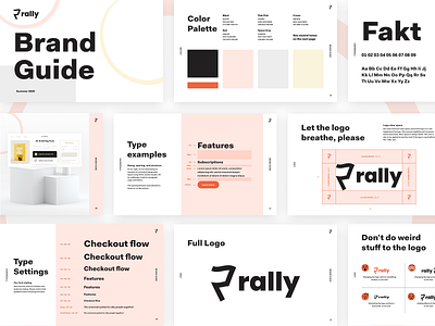 Rally Brand Guide 3d brand brand guide brand identity branding colors logo logodesign modern modern logo startup tech