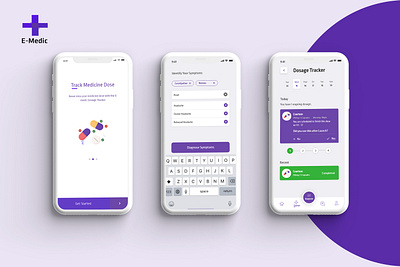 E Medic health medical mobile app design product design ui ux