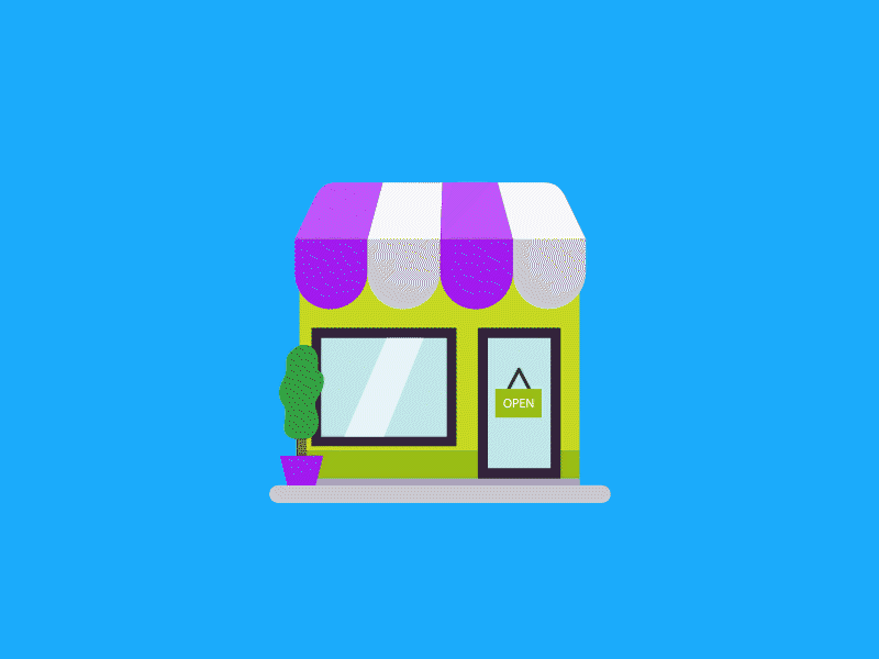 Storefront ae after effects animation bounce expression building illustration motion motion design store storefront