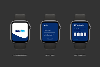 Paytm App Redesign for Smartwatch concept design design interaction paytm redesign ui ux